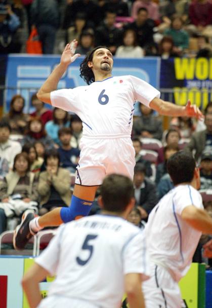 Coppa del mondo di pallavolo Italia-Venezuela a Nagano il 17/11/2003 (AP)
